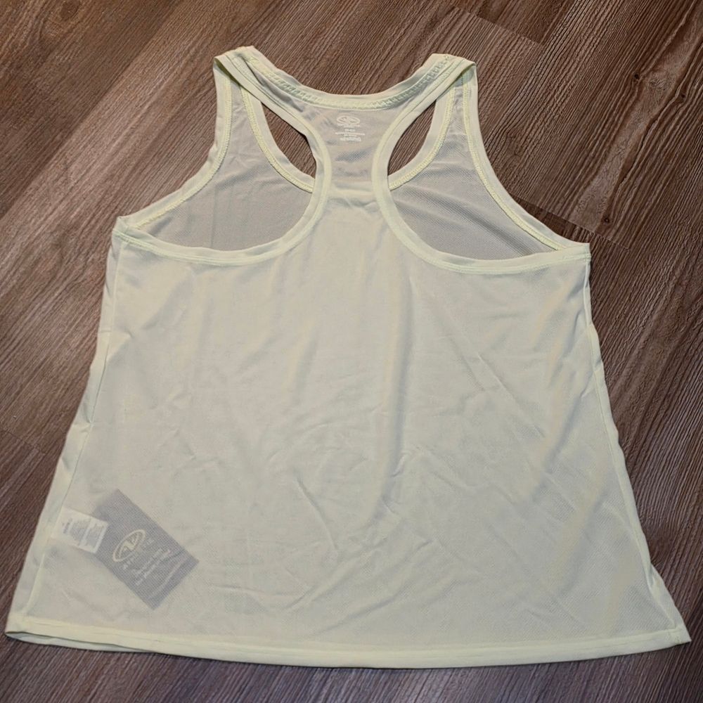 Nwt Neon Yellow Racerback Athletic Sleeveless Top Medium — image 4 of 8